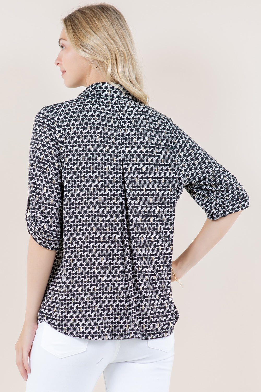 ELB SLV PLEATED POLO SHIRT - T11599