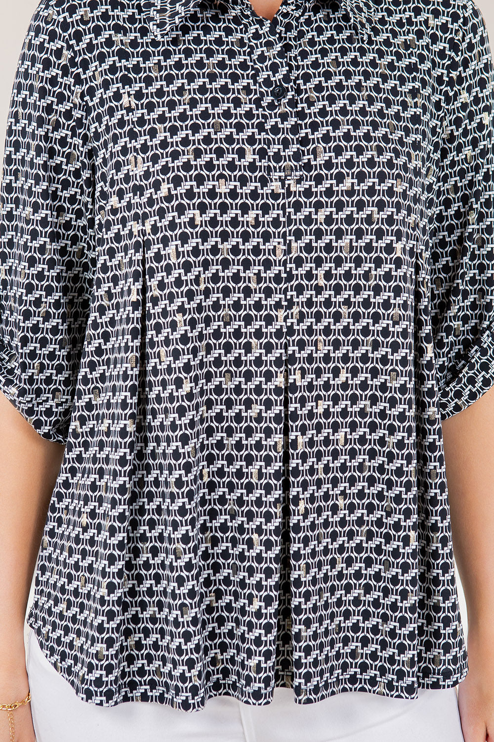 ELB SLV PLEATED POLO SHIRT - T11599