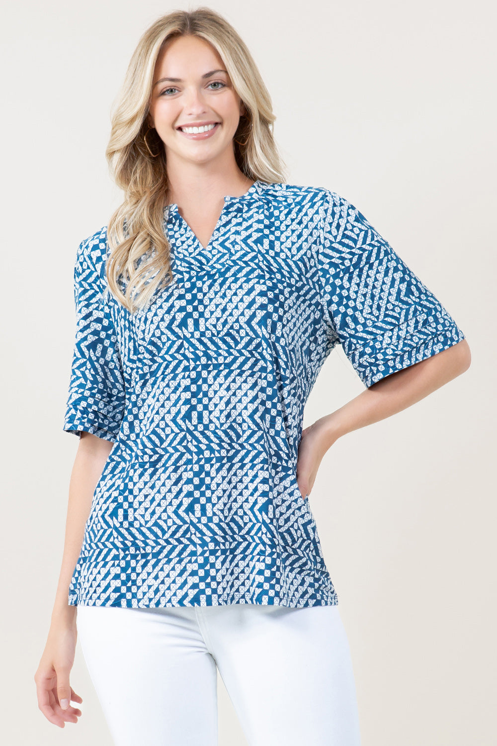 ELBOW SLV PLEATED FRONT POPOVER - T11602-A55551