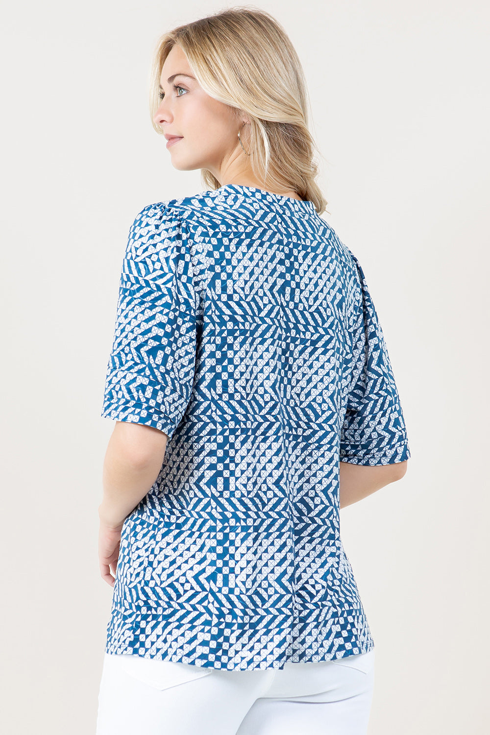 ELBOW SLV PLEATED FRONT POPOVER - T11602-A55551