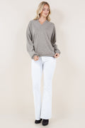LS WIDE PLACKET HOODIE PULL OVER	- T11618-2THACCI-OAT