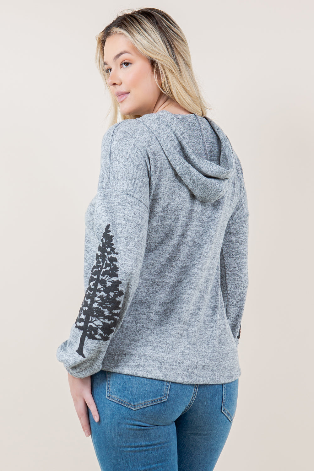 LS CUT OUT HOODIE - T11620-2THACCI-H GREY