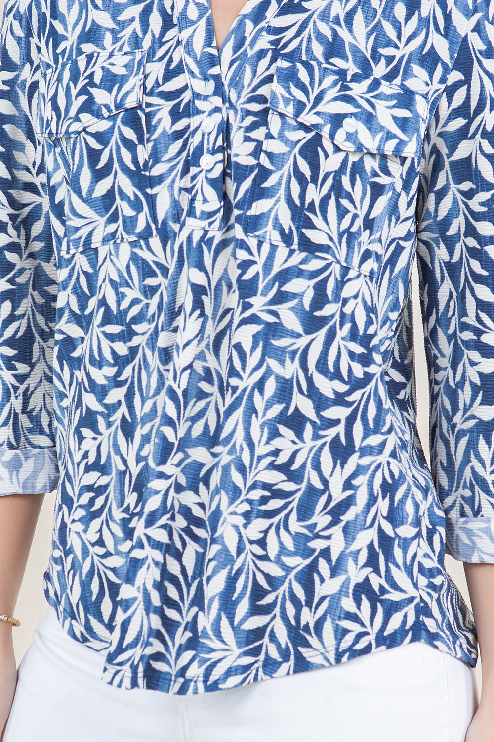 3/4 SLEEVE POPOVER W/FLAP POCKETS - T11632-A16286-CRITY