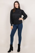 L/SLV MOCK NECK TOP T11647-2-0716