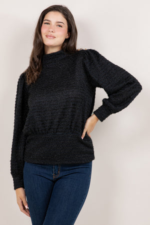 L/SLV MOCK NECK TOP T11647-2-0716