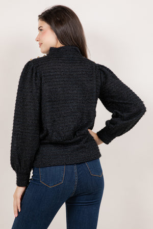 L/SLV MOCK NECK TOP T11647-2-0716