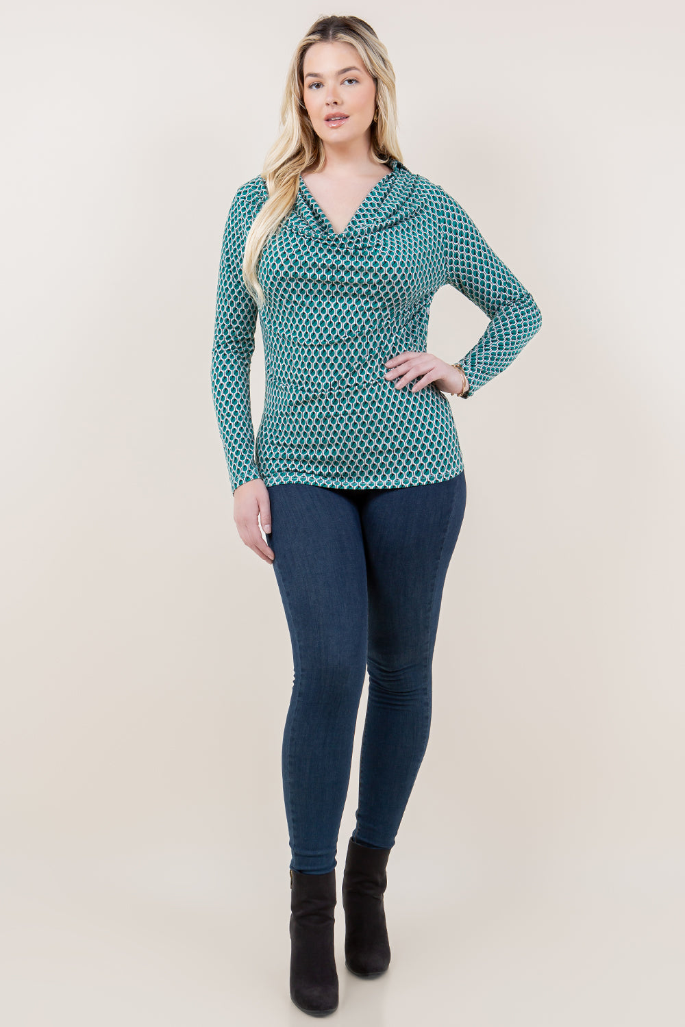 LS COWL NECK COLLAR TOP - T11649-97330-1