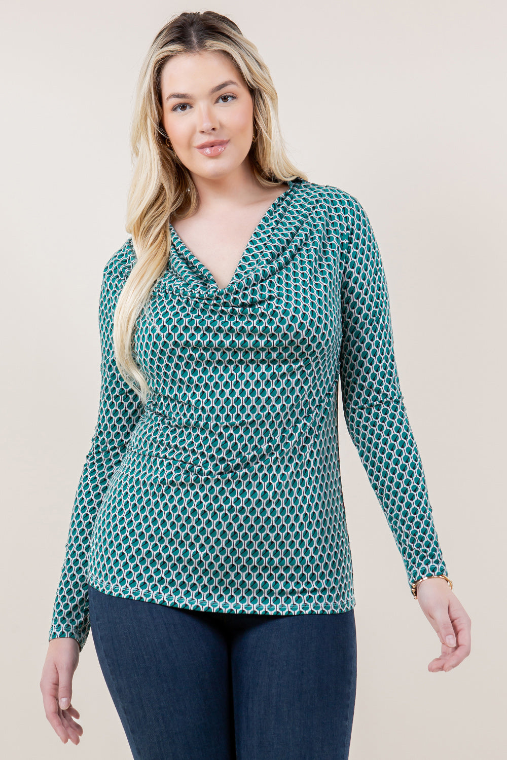 LS COWL NECK COLLAR TOP - T11649-97330-1