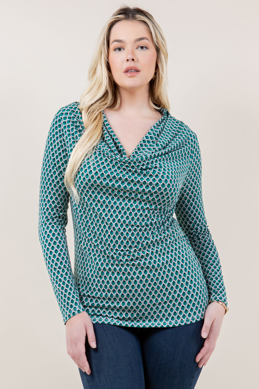 LS COWL NECK COLLAR TOP - T11649-97330-1