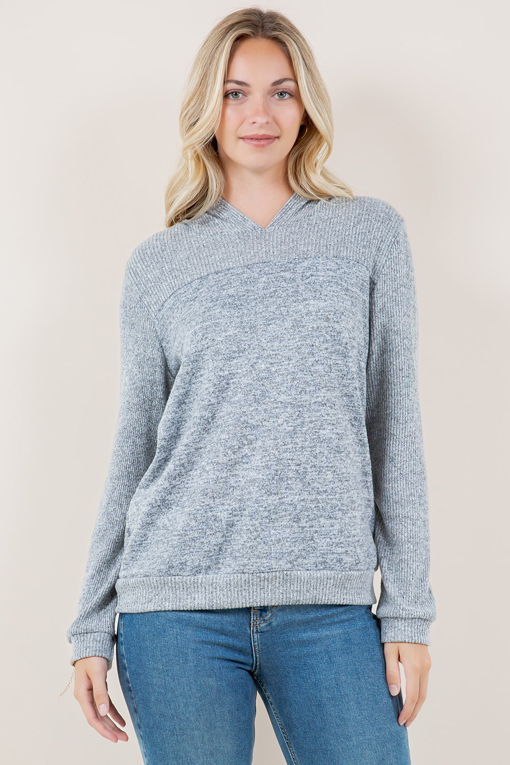 LS YOKE HOODIE - T11653-2THACCI-H GREY