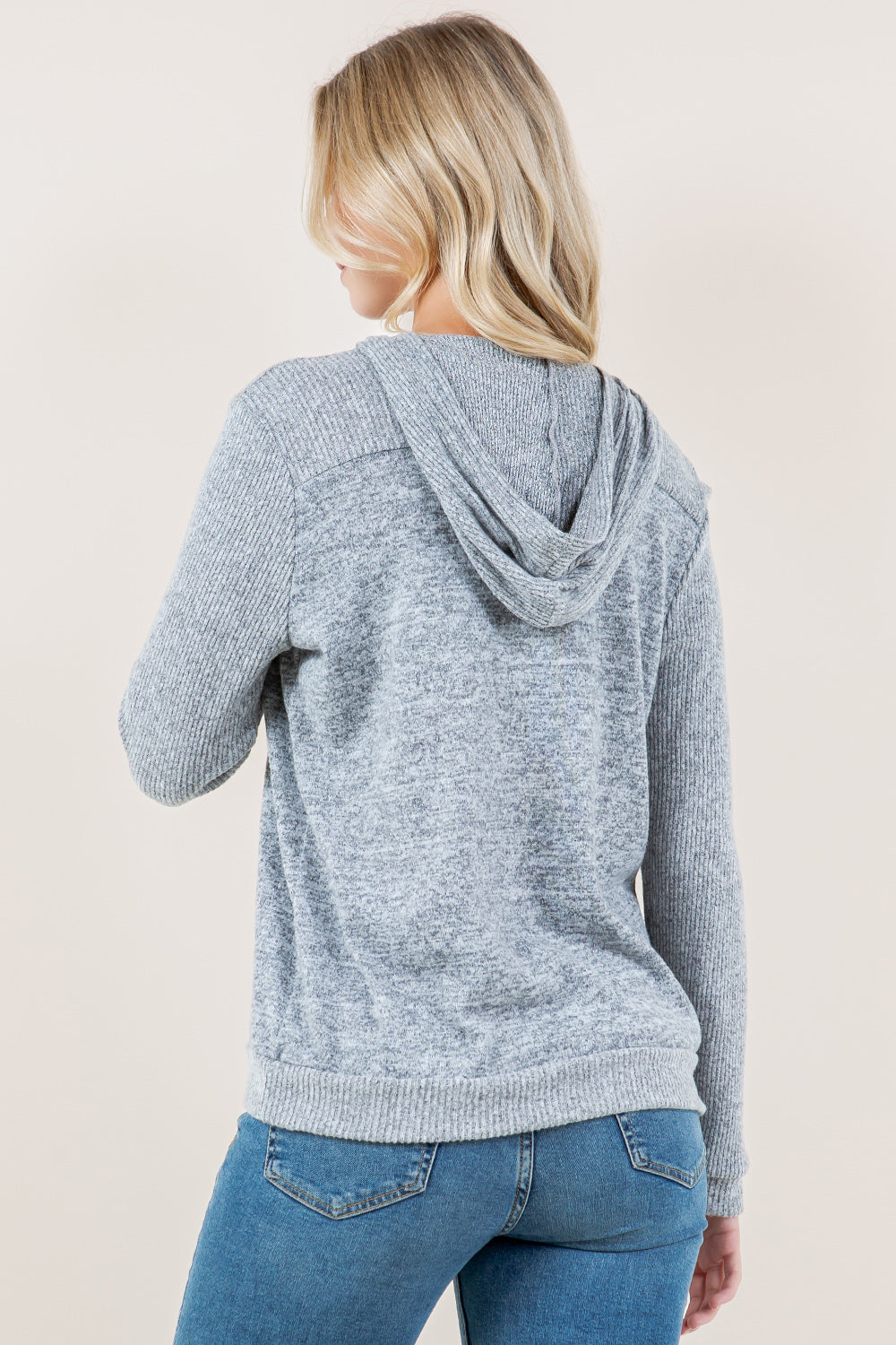 LS YOKE HOODIE - T11653-2THACCI-H GREY