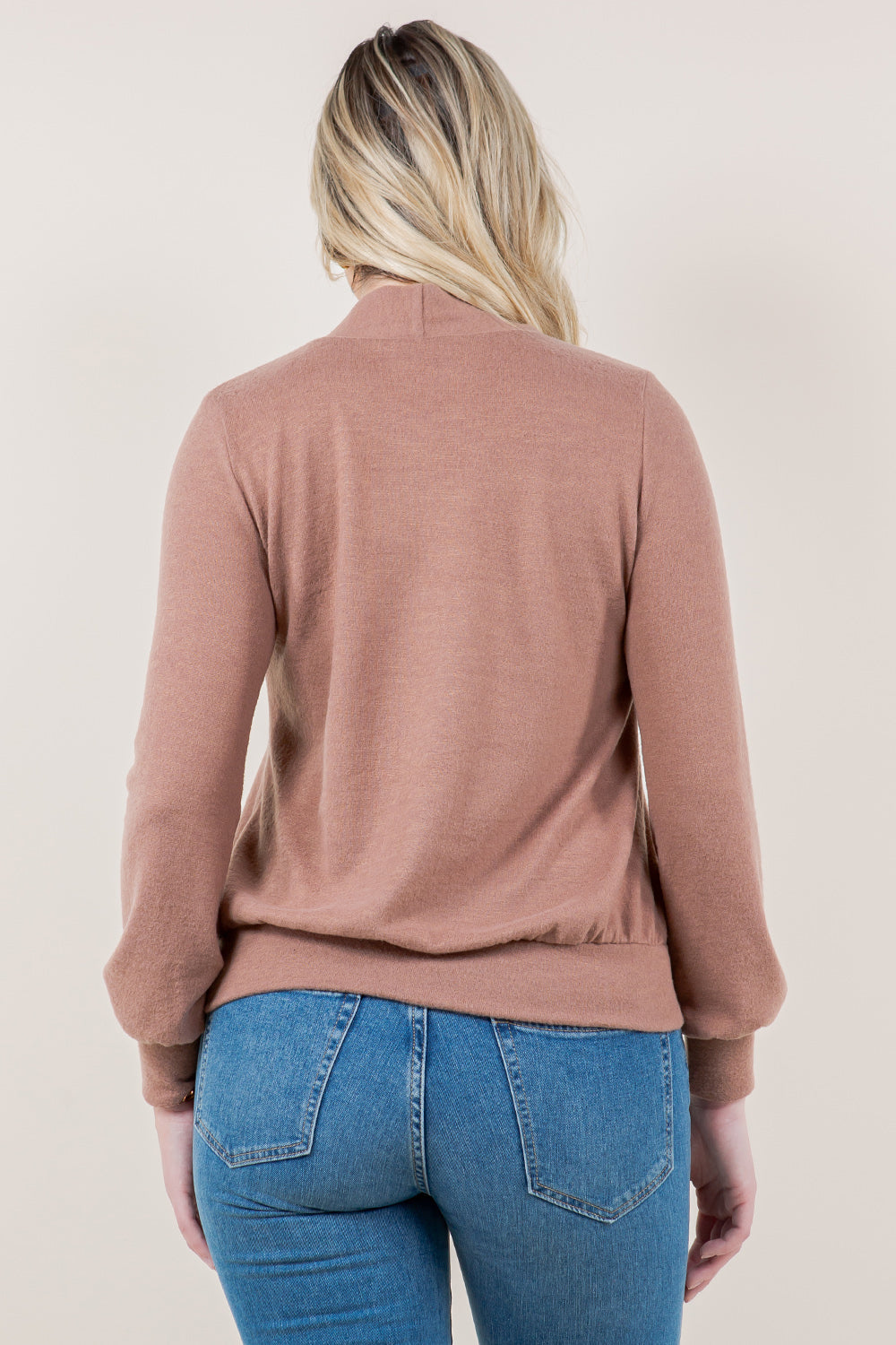 LS WIDE BAND BOW TIE PULL OVER - T11660-CSH-HACCI-TAUPE