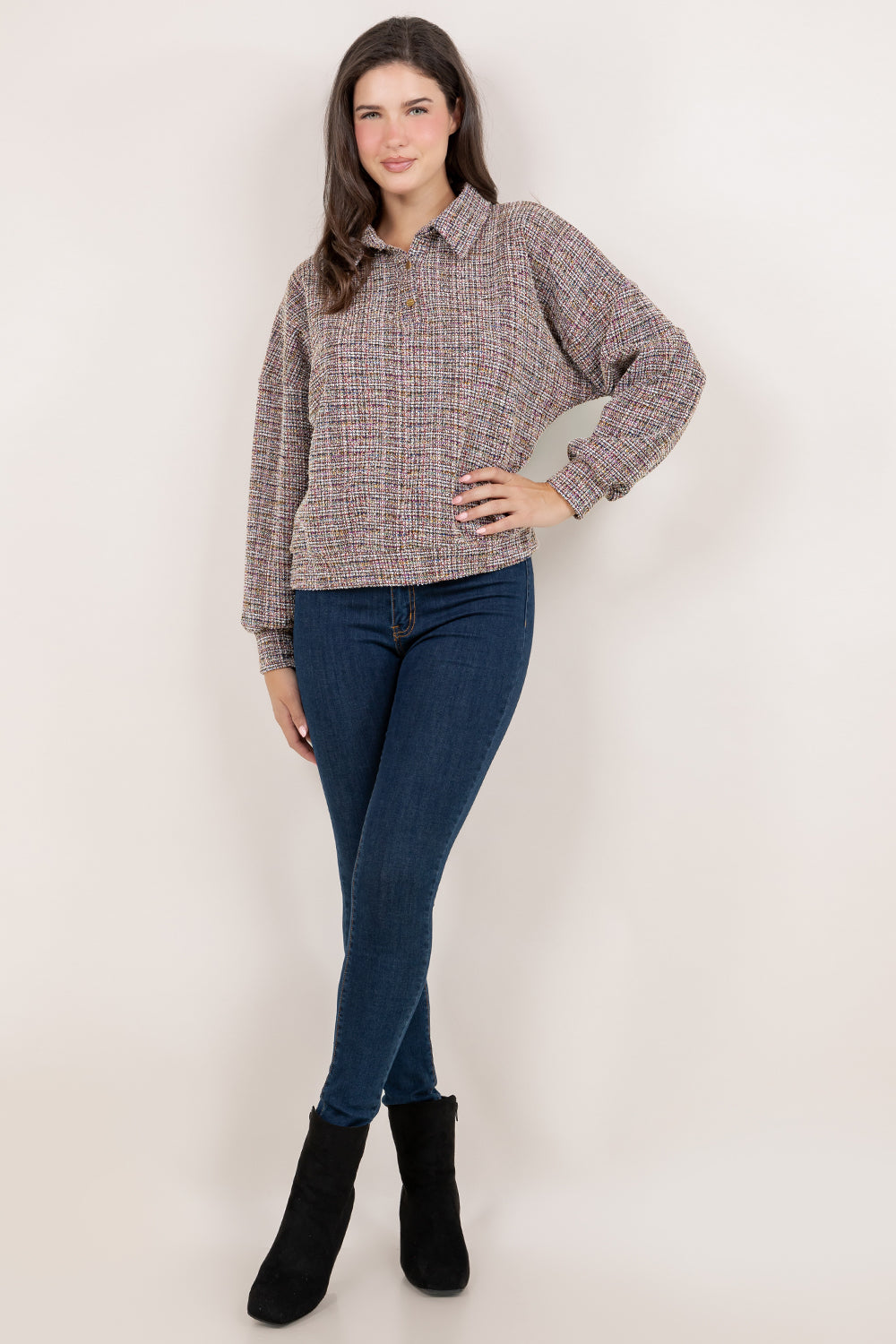 L/SLV HENLEY PULLOVER T11681-0294