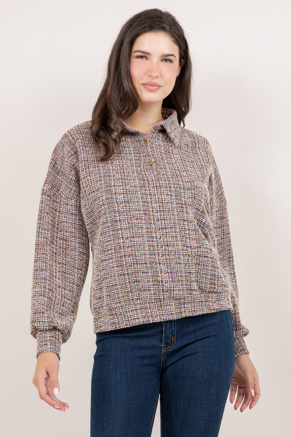 L/SLV HENLEY PULLOVER T11681-0294