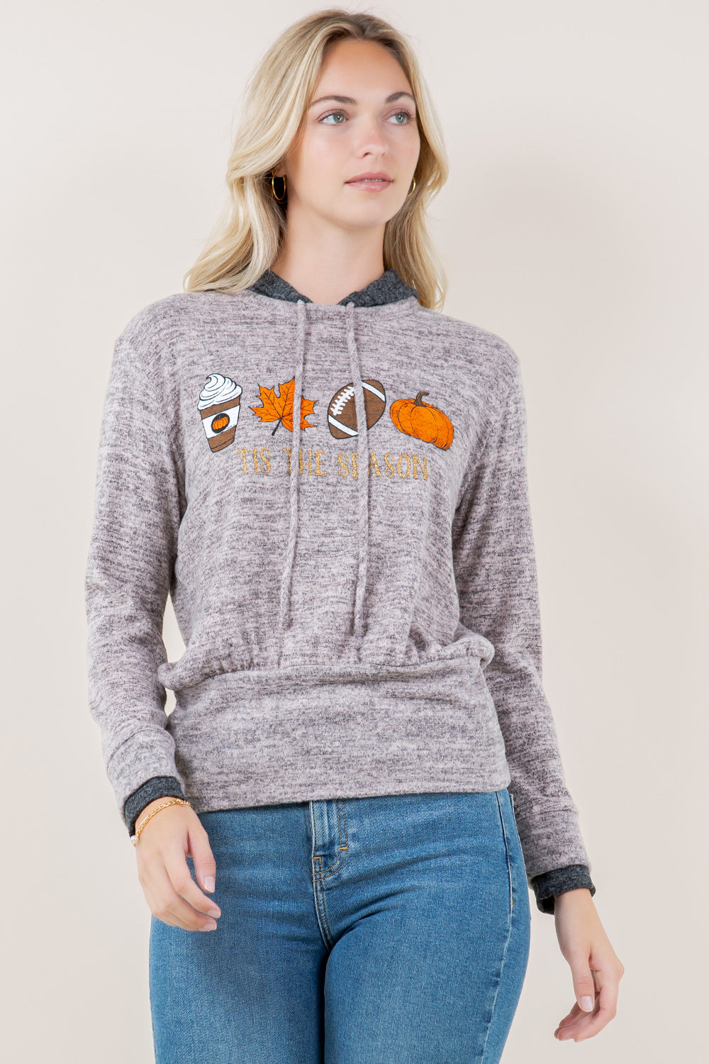LS WD WST BAND PULL OVER HOODIE - T11690-HACCI7111