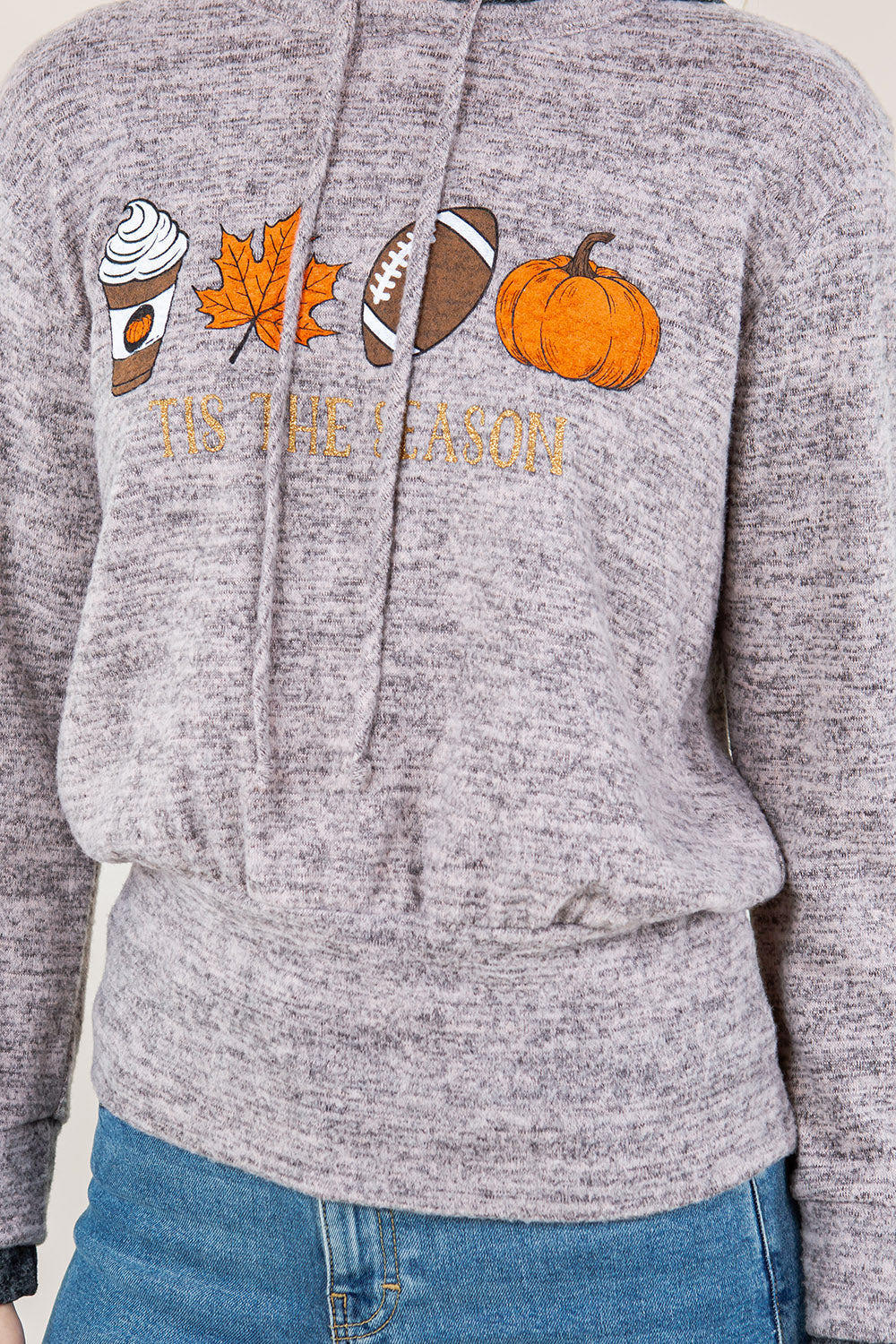 LS WD WST BAND PULL OVER HOODIE - T11690-HACCI7111