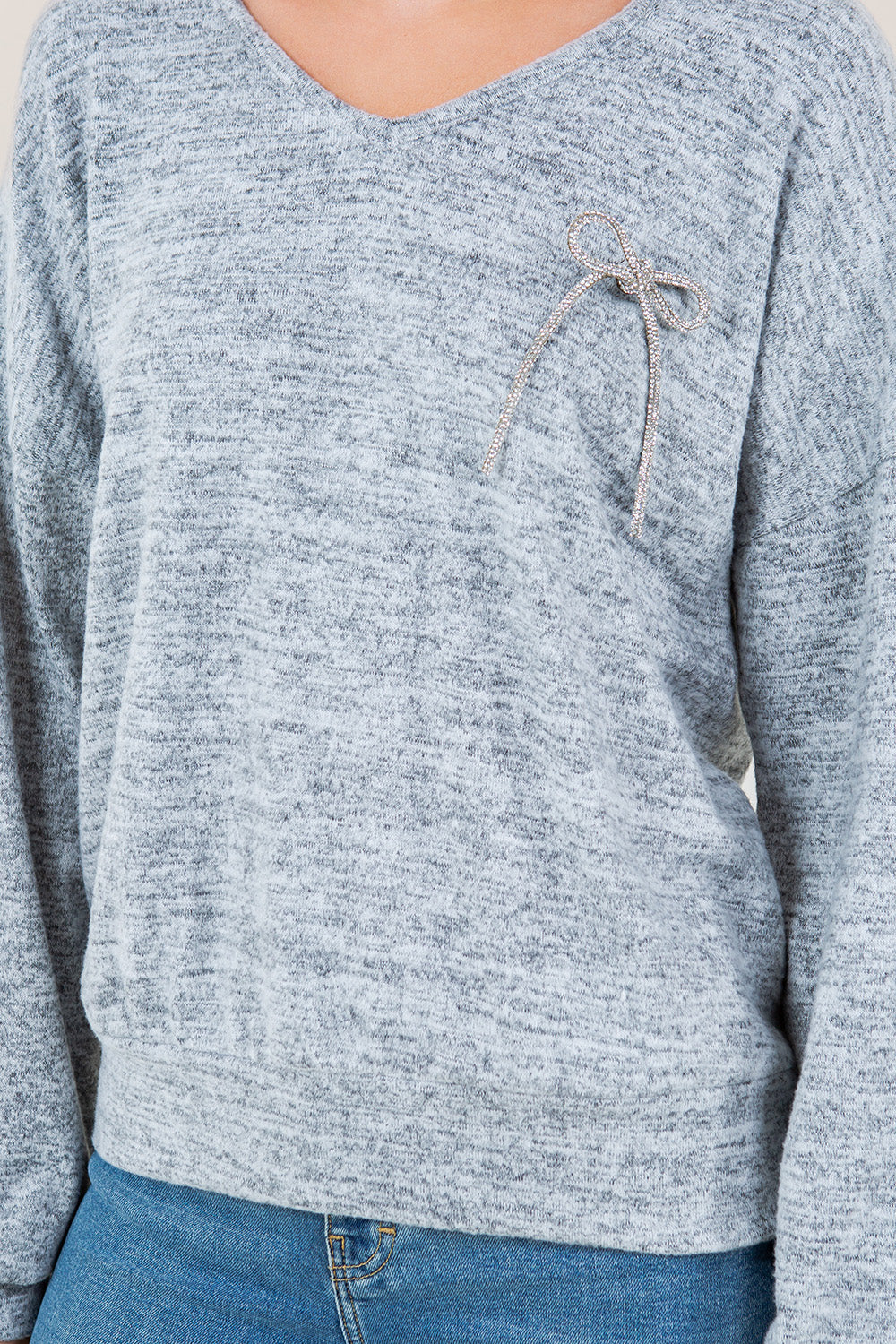LS HOODED SWEATSHIRT TOP - T11699-HACCI7111
