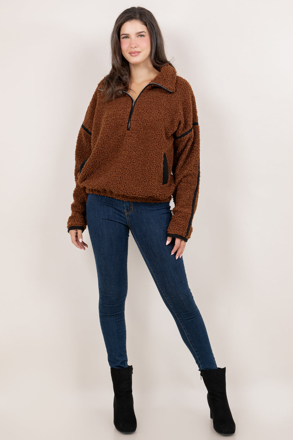 L/SLV HALF ZIP PULLOVER T11702-19189