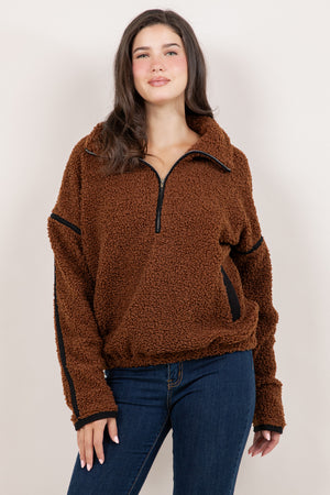 L/SLV HALF ZIP PULLOVER T11702-19189