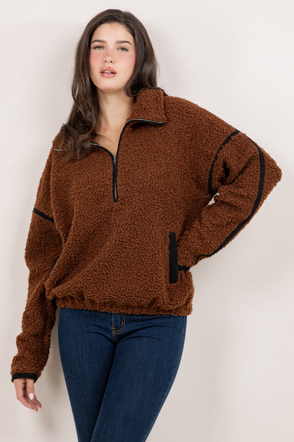 L/SLV HALF ZIP PULLOVER T11702-19189