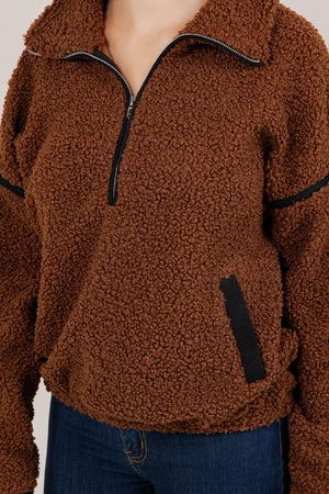 L/SLV HALF ZIP PULLOVER T11702-19189