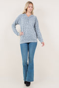LS RAGLAN HENLEY PULLOVER HOODIE - T11749-2THACCI-HGREY