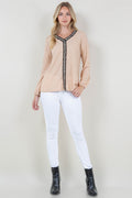 PUFF LS SEQUIN APPLIQUE SWING TOP - T11767-MG3062