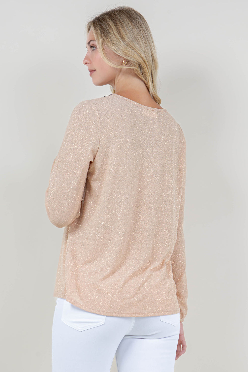 PUFF LS SEQUIN APPLIQUE SWING TOP - T11767-MG3062
