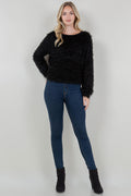 LS BUST SHIRR PULL OVER - T11775-ELSH