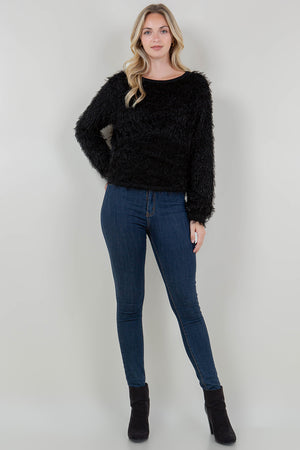 LS BUST SHIRR PULL OVER - T11775-ELSH