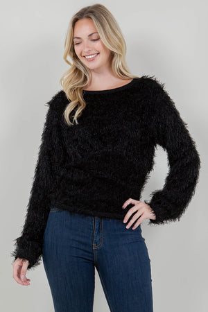 LS BUST SHIRR PULL OVER - T11775-ELSH