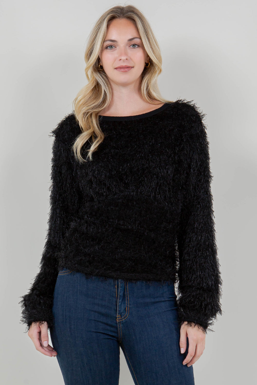 LS BUST SHIRR PULL OVER - T11775-ELSH