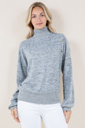 LS ASYMMETRICAL PLACKET MOCK NK PULL OVER - T11826-2T-HCCI-HGREY