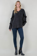 LS RUFFLE V NK SWING TOP - T11953X-5304