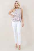S/LESS GODDESS NECK 6 PINTUCKS BUBBLE TOP - T12369-PQ-1002A