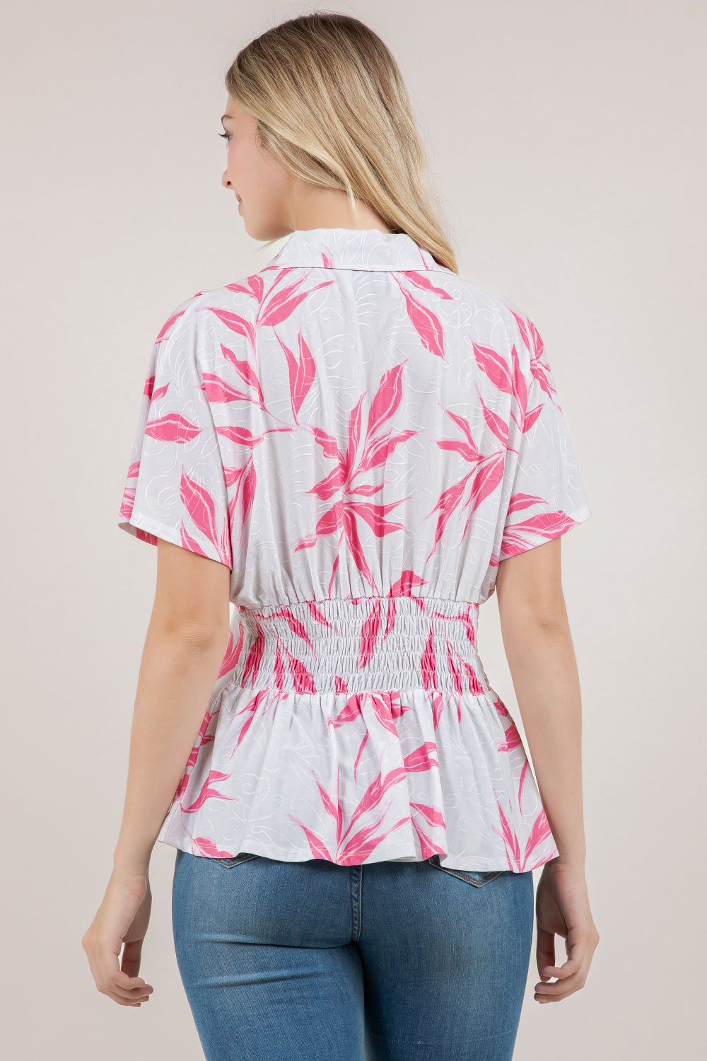 S/SLV DOLMAN BUTTON UP SHIRT T12443-2502004