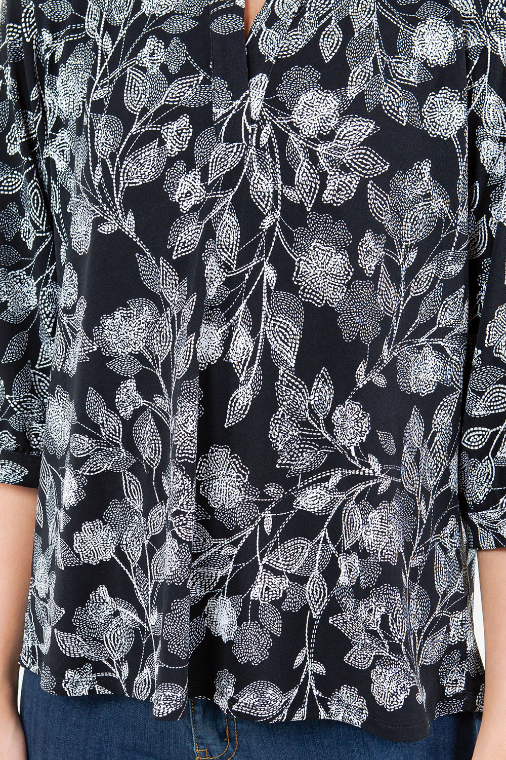 ELBOW SLV RUFFLED EDGE NECK POPOVER / T12458-A48272-1