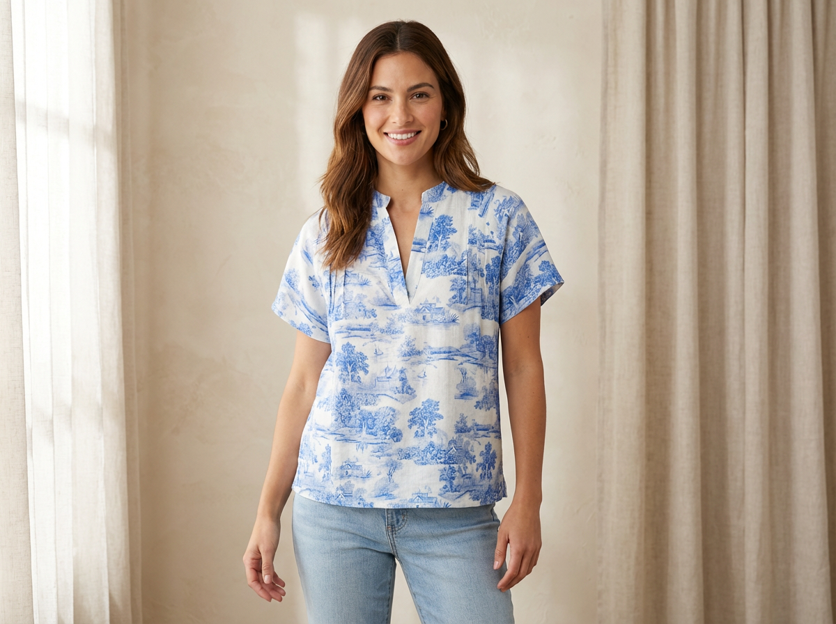 S/SLV RAGLAN PINTUCK TOP T12466-2303063