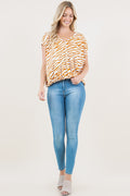 EXT SLEEVE DOLMAN SURPLICE BUBBLE BACK TIE TOP