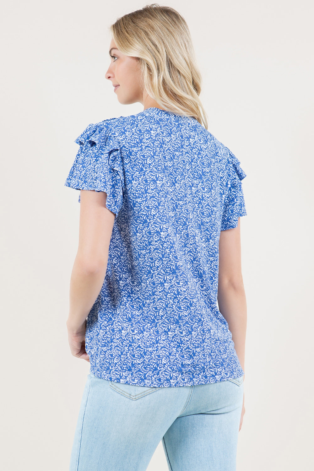 S/SLV HALF PLACKET MANDARIN COLLAR POPOVER