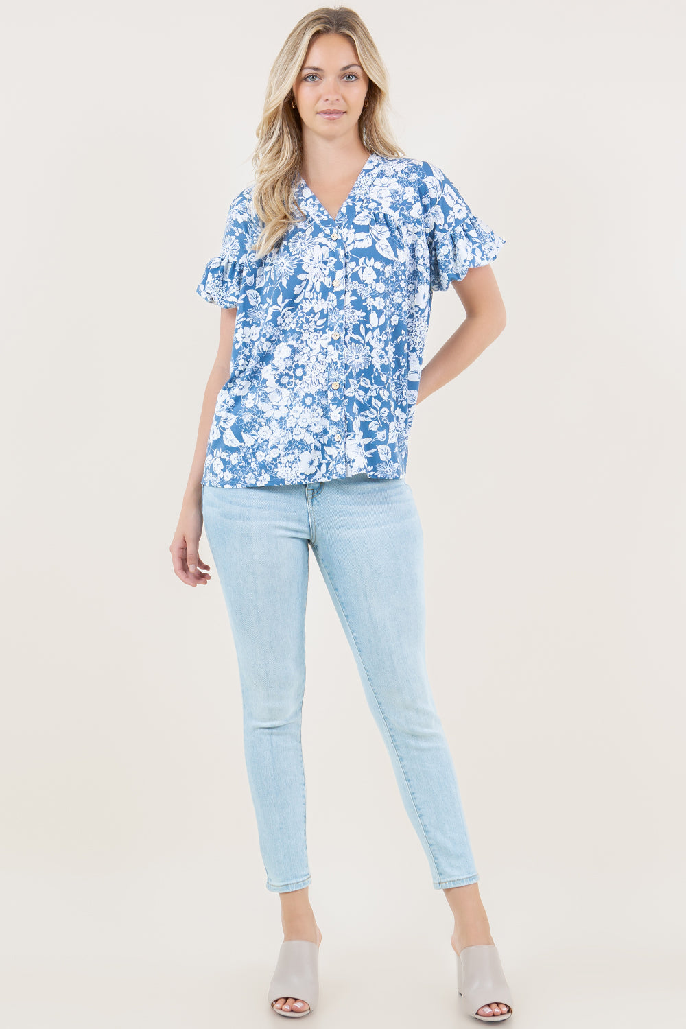 S/SLV BALLOON PEASANT SHIRT