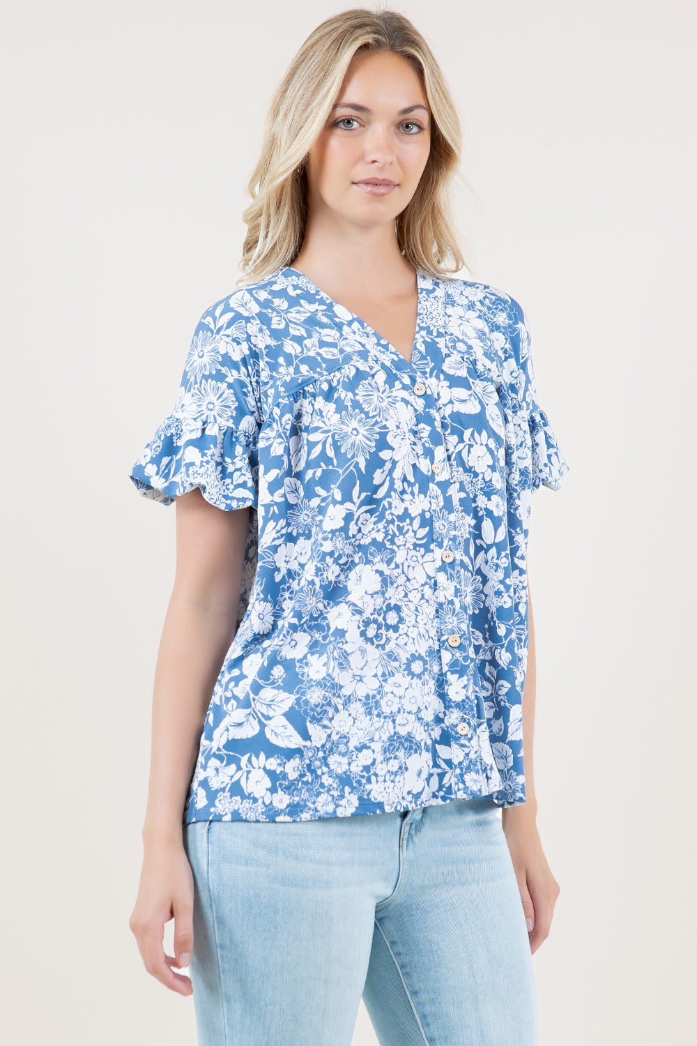 S/SLV BALLOON PEASANT SHIRT