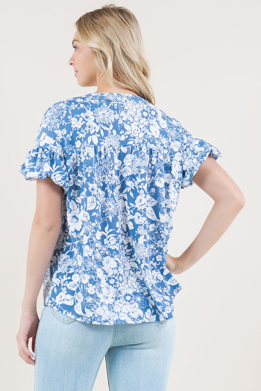 S/SLV BALLOON PEASANT SHIRT