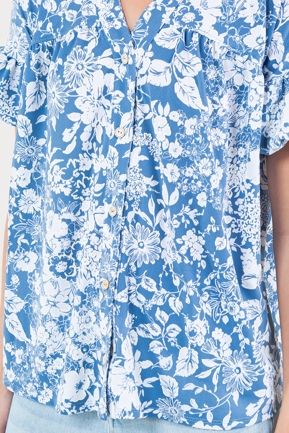 S/SLV BALLOON PEASANT SHIRT