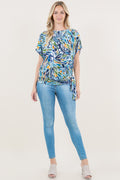 SHORT SLEEVE DOLMAN SIDE TIE TOP