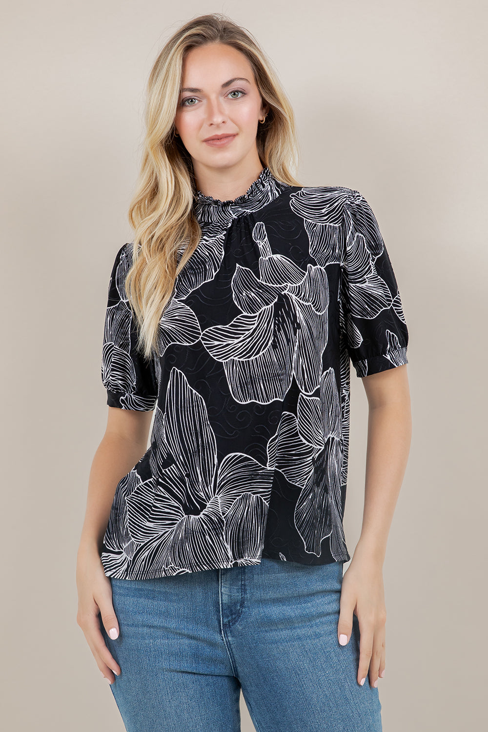 ELB/SLV LANTERN BLOUSE T12555-A621611