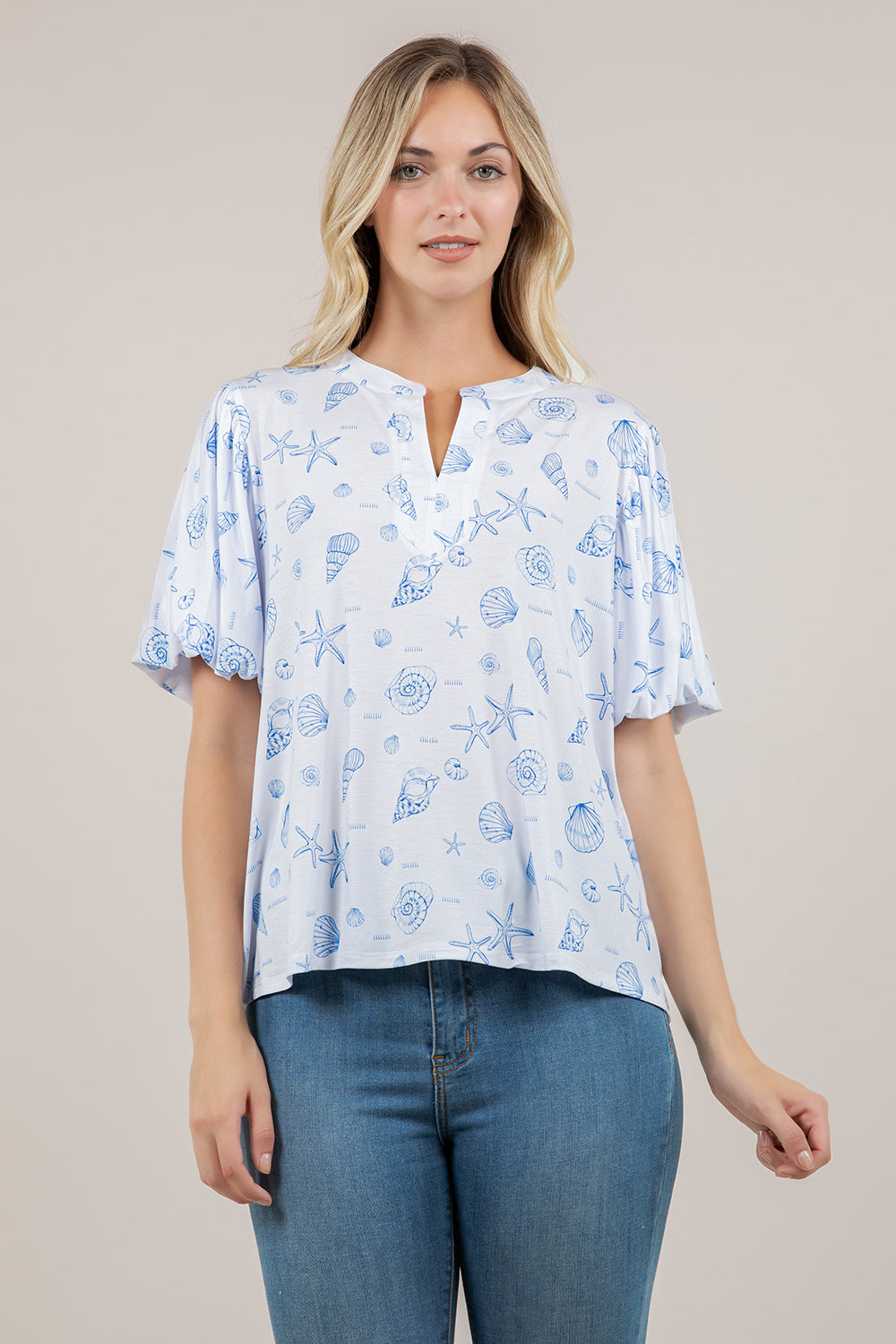 S/SLV BUBBLE POPOVER TOP T12573-84403