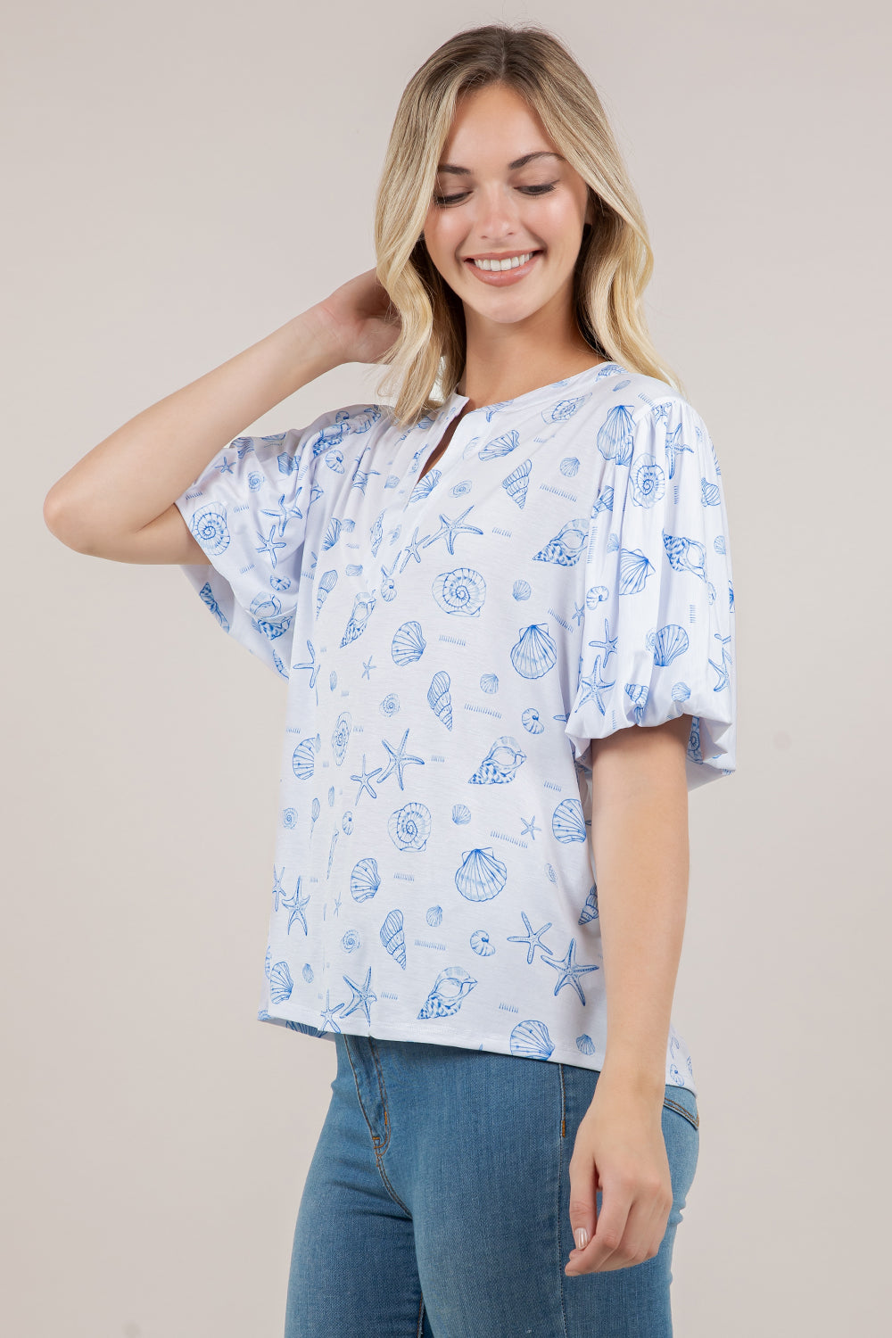 S/SLV BUBBLE POPOVER TOP T12573-84403