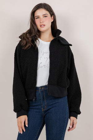 L/SLV HOODED BOMBER JACKET T12605-320