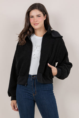 L/SLV HOODED BOMBER JACKET T12605-320